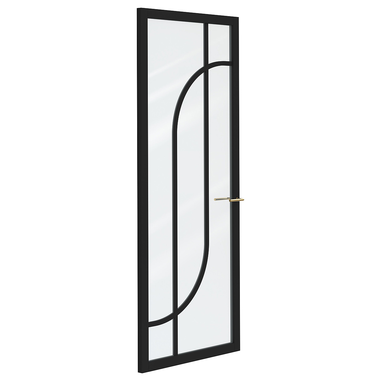 Binnendeur Skantrae SSL 14517 Blank Glas Zwart Gelakt